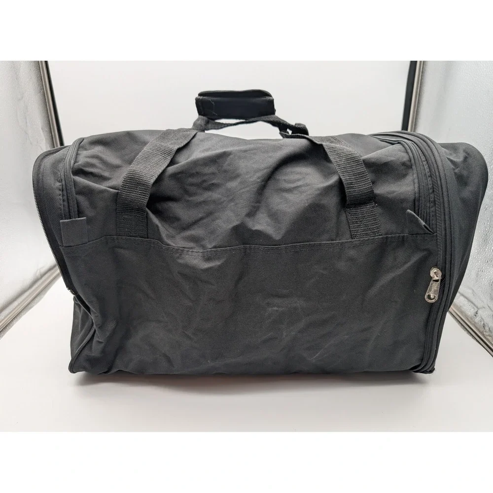 Walt Disney World Mickey Mouse 1971 Duffel Bag Black Canvas Travel Gym Luggage